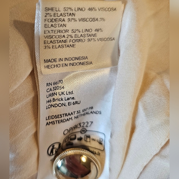 Maeve Anthropologie Women's Linen Collared Sleeveless Button-Front Mini Dress 3X - Picture 12 of 13